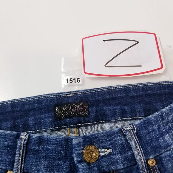 MOTHER Jeans The Looker in Rough it Up Blue Denim Distressed Skinny - Picture 16 of 16